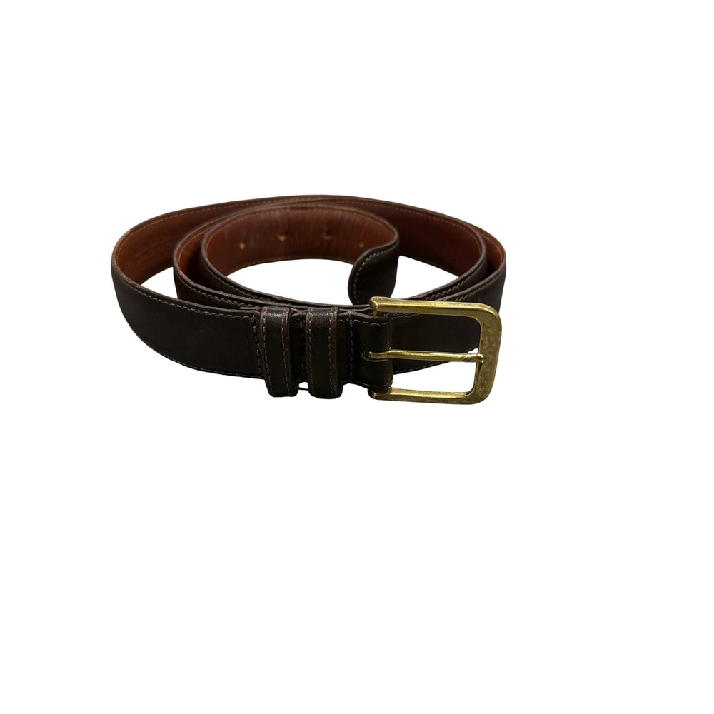 Coach Leather Belt Mens 42 Mocha Brown Brass Buckle 5800 Tapered Classic
